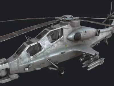 CAIC WZ-10 Low-poly 3D model