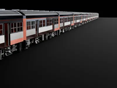Old Train 3D model buy