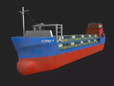 ICDAS-1 COMMERCIAL BUSINESS CONTAINER SHIP 3D model