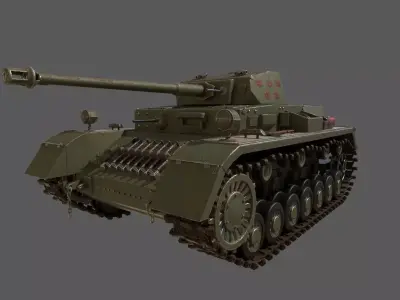 Bolder tank Low-poly 3D model
