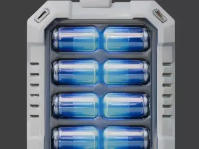 Futuristic Sci-Fi Portable Energy Generator 3D Model Low-poly 3D model