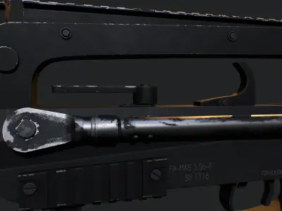 Famas F1 Free low-poly 3D model