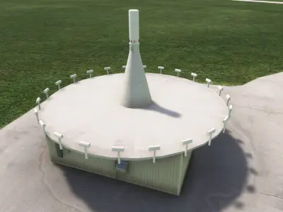 VORTAC model Low-poly 3D model