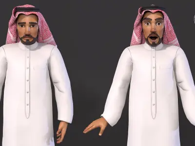 Arabi Saudi Man Rigged 3D model