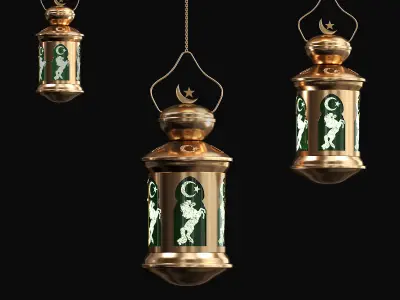 Chandelier Ramadan Kareem Low-poly 3D model