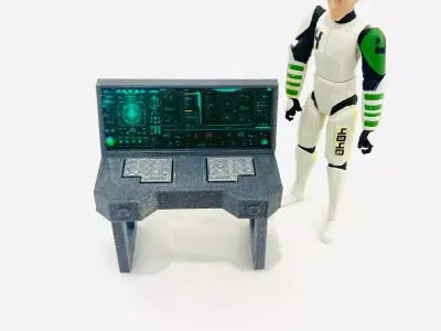 Sci Fi Computer Console 3D print model