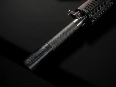 Silencer AK74 Low-poly 3D model
