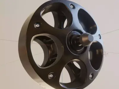 E-Scooter Rim with Procedural PBR Material Setup 3D model