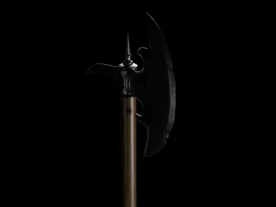 Medieval Battle Axe Sculpt 3D model