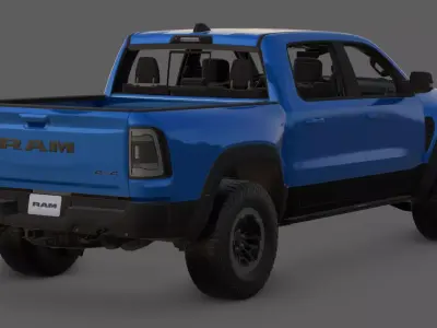 2021 Ram 1500 TRX 3D Model  The Ultimate Off-Road Pickup Low-poly 3D model