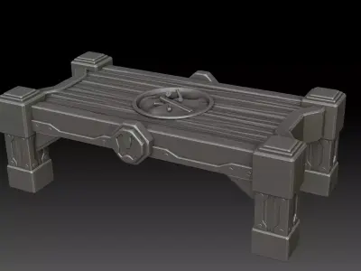 Stylized table dwarf 3D model