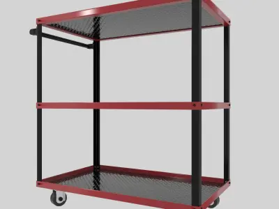 Workshop Service Trolley 4 3D model