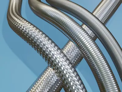 Corrugated and braid metal hose sleeving textures Texture