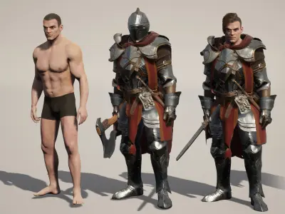 Knight Low-poly 3D model buy