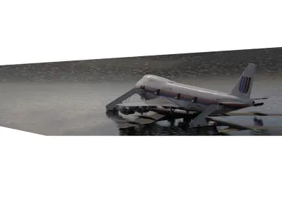 United airlines 70s 747-100 727-200 DC-10 3D model