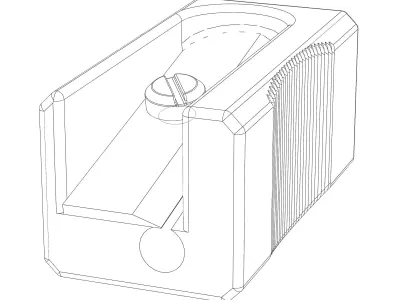 General Plastic Pencil Sharpener 3D model