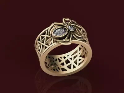 Antique Spider Ring 3D print model