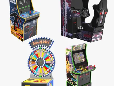 Four Arcade Games Collection 3D model