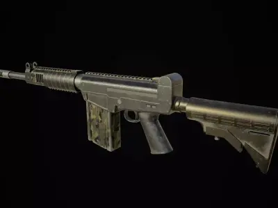 SC-2010 Low-poly 3D model assault rifle Low-poly 3D model