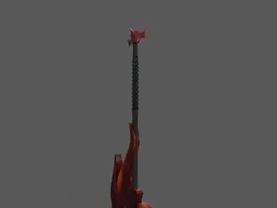 Dragon Flame Sword Low Poly Low-poly 3D model