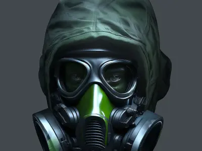Helmet 3d model military combat Military Low-poly Low-poly 3D model 13
