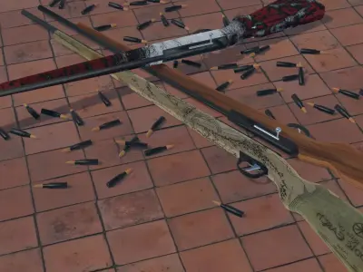 3 Sniper rifle 3D model