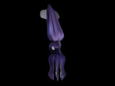 LowPoly Small Squid Low-poly 3D model