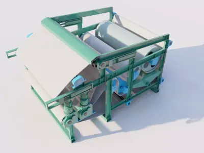 Belt Filter Press 3D Model 3D model