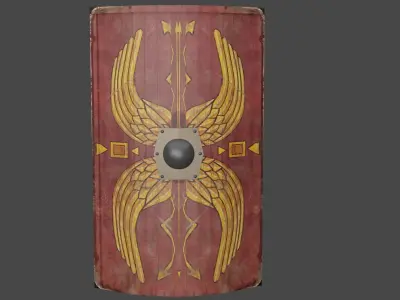 Scutum Roman Shield 3D model