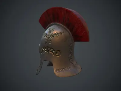 Greek Helmet Low-poly 3D model