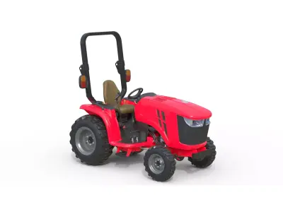Compact Utility Tractor Low-poly 3D model