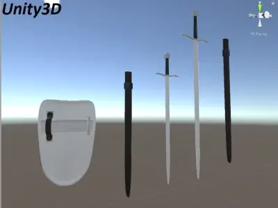 Sword Pack Low-poly 3D model