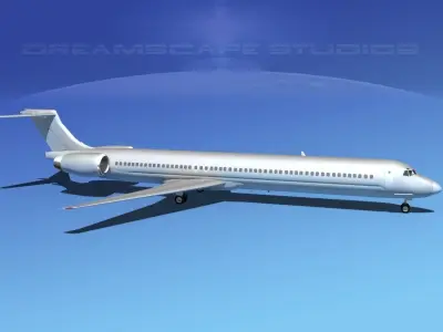 Douglas MD-80 Bare Metal 3D model
