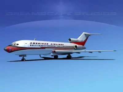 Boeing 727-100 American Airlines 2 3D model