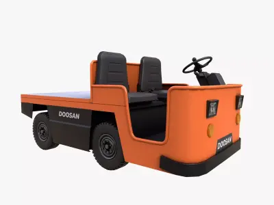 Industrial Utility Vehicle Low-poly 3D model