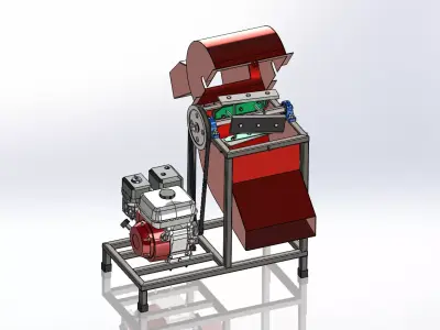 3D model of a Branch Shredding Machine 3D model