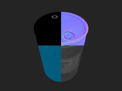 Drum Barrel Low-poly 3D model