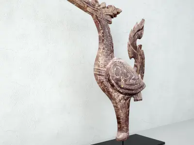 Large-Scale Wood Indonesian Bird Figure 3D model