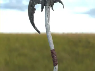 Throwing Axe Mark III Low-poly 3D model