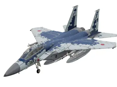 F-15J Eagle Japan Air Self Defense Force Low-poly 3D model