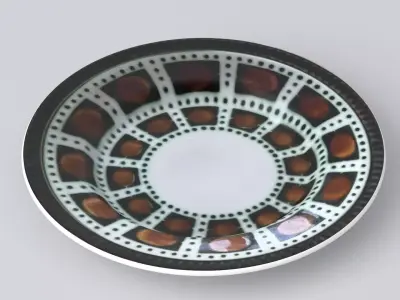 Antique and vintage plate v2 3D model