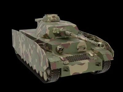 Panzer IV Ausfuehrung H Free 3D model