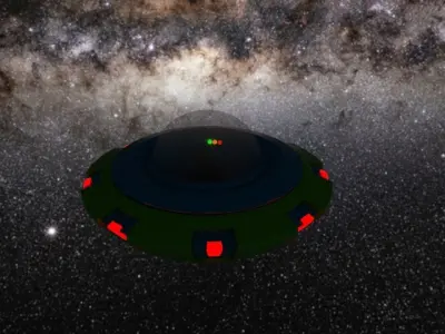 Alien Spaceship 3D Model Low-poly 3D model