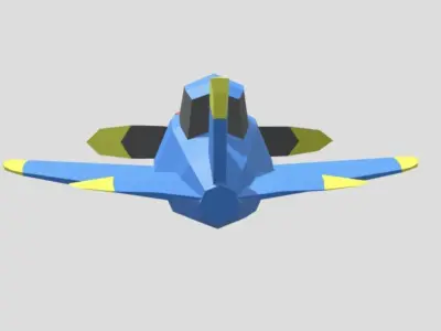 Aviao airplane with propellers Free 3D model