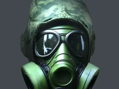 Helmet 3d model military combat Military  Low-poly 3D model