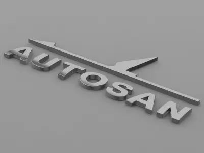 autosan logo 3D model by 3dlogoman