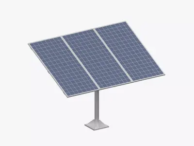 Solar Panel 3D Model Low-poly 3D model