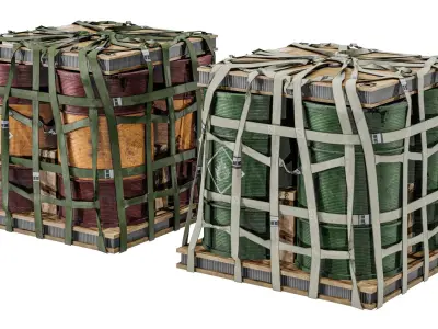 Air Drop Fuel Tanks  Pack Low-poly 3D model