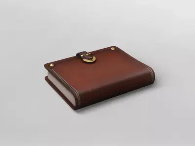 Vintage Leather-Bound Journal 3D Model 3D model