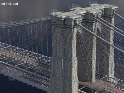 Brooklyn Bridge Architectural Structure  purchase 3D model